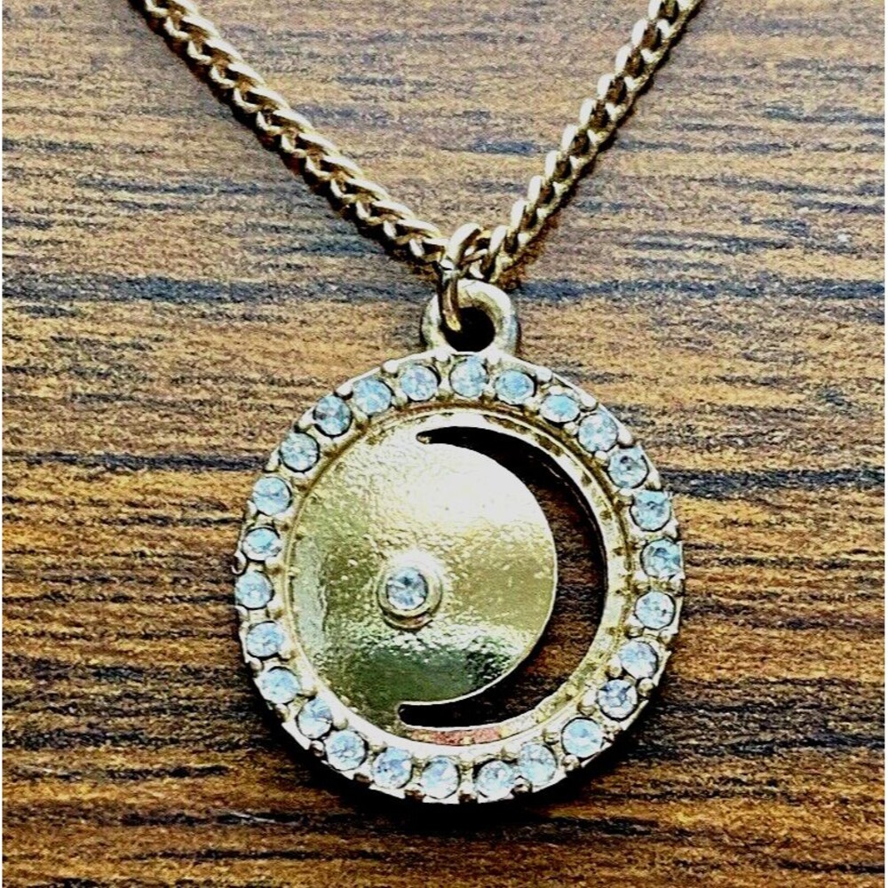 American Eagle Crescent Moon & Star Pendant Necklace Beach Celestial Boho